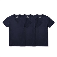 BODY GLOVE メンズ 3P Pack VネックTシャツ(ネイビー-M)