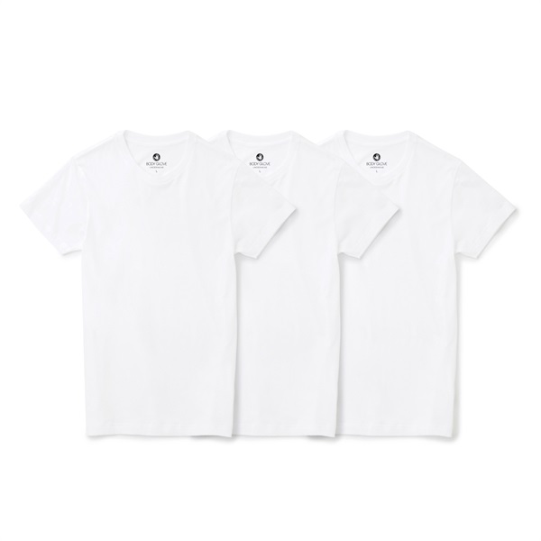 BODY GLOVE メンズ 3P Pack クルーネックTシャツ(ホワイト-LL)