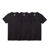 BODY GLOVE メンズ 3P Pack クルーネックTシャツ(ブラック-M)