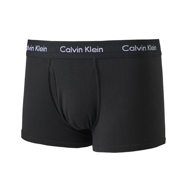 Calvin Klein メンズ ベーシック モダンエッセンシャル ボクサー （前開き）(ブラック-M)