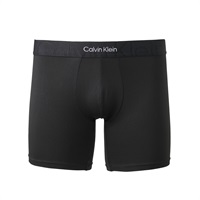 Calvin Klein メンズ エンボスアイコン ボクサー（前閉じ）(ブラック-S)