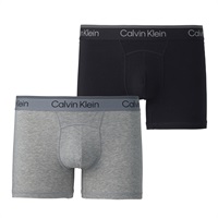 Calvin Klein メンズ 2枚組 ボクサー(前閉じ) CALVIN KLEIN ATHLETIC COTTON(ブラック_グレー-S)