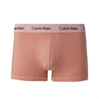 Calvin Klein メンズ ローライズボクサー(前閉じ) COTTON STRETCH MINERAL DYE(ピンク-S)