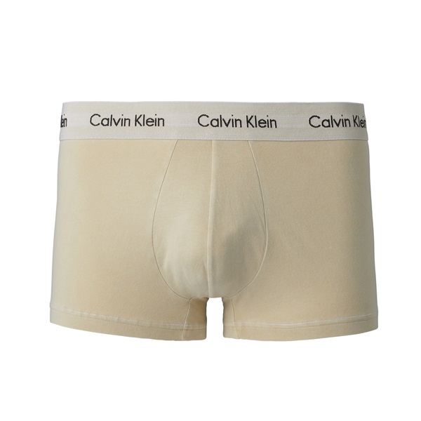 Calvin Klein メンズ ローライズボクサー(前閉じ) COTTON STRETCH MINERAL DYE(ベージュ-S)