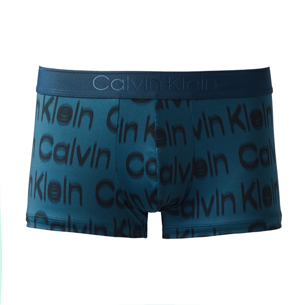 Calvin Klein メンズ CK Black PRINTS ローライズボクサー（前閉じ）(ネイビー-S)