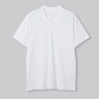 JOCKEY Premium 半袖襟高仕様VネックTシャツ(ホワイト-M)