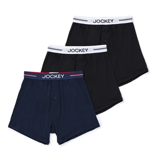 JOCKEY メンズ 3枚組  ニットトランクス(前開き)(アソート998ネイビー-LL)