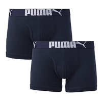 PUMA メンズ 2枚組 綿100％ボクサー（前開き））(ネイビー-M)