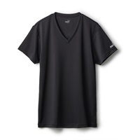 PUMA メンズ DRY ハニカム Vネックシャツ(ブラック-M)