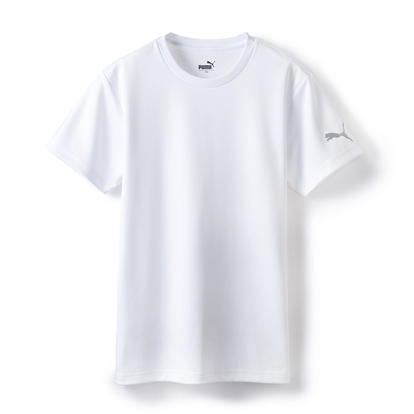 PUMA ボーイズ RENUバーズアイ メッシュクルーネックシャツ(ホワイト-150)