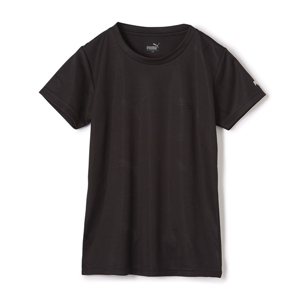 PUMA ボーイズ ジャガードクルーネックシャツ(ブラック-140)