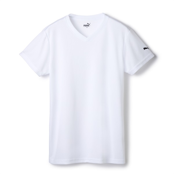 PUMA ボーイズ DRYハニカム Vネックシャツ(ホワイト-140)