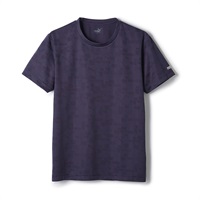 PUMA メンズ ランダムロゴジャガードクルーネックシャツ(ネイビー-M)
