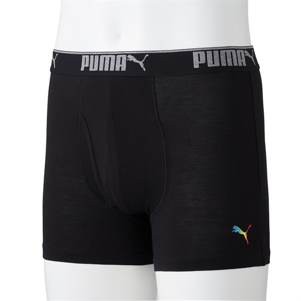PUMA メンズ RENU ストレッチボクサー（前開き）(ブラック-LL)