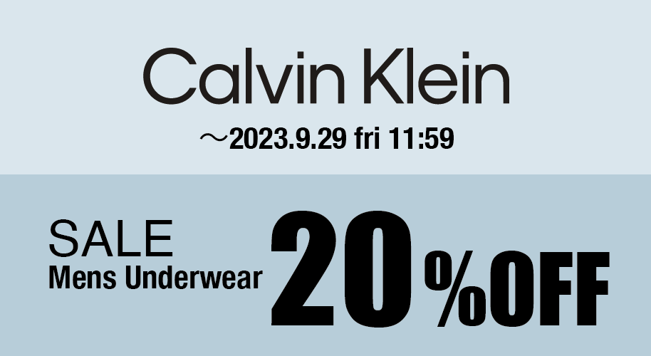 2nd Anniversary FAIR 第3弾 Calvin Klein メンズアンダーウェア 20%OFF